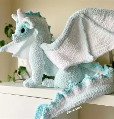Crochet stuffed dragon